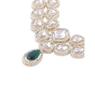 Green Stones Dazzling Austrian Diamonds Bling Necklace & Earring Set For Women