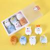 New Pet Cat Catnip Bell Squeaky Plush Interactive Toy Cartoon Animal Bear Interactive Toy Set Christmas Gift Toys for Cats