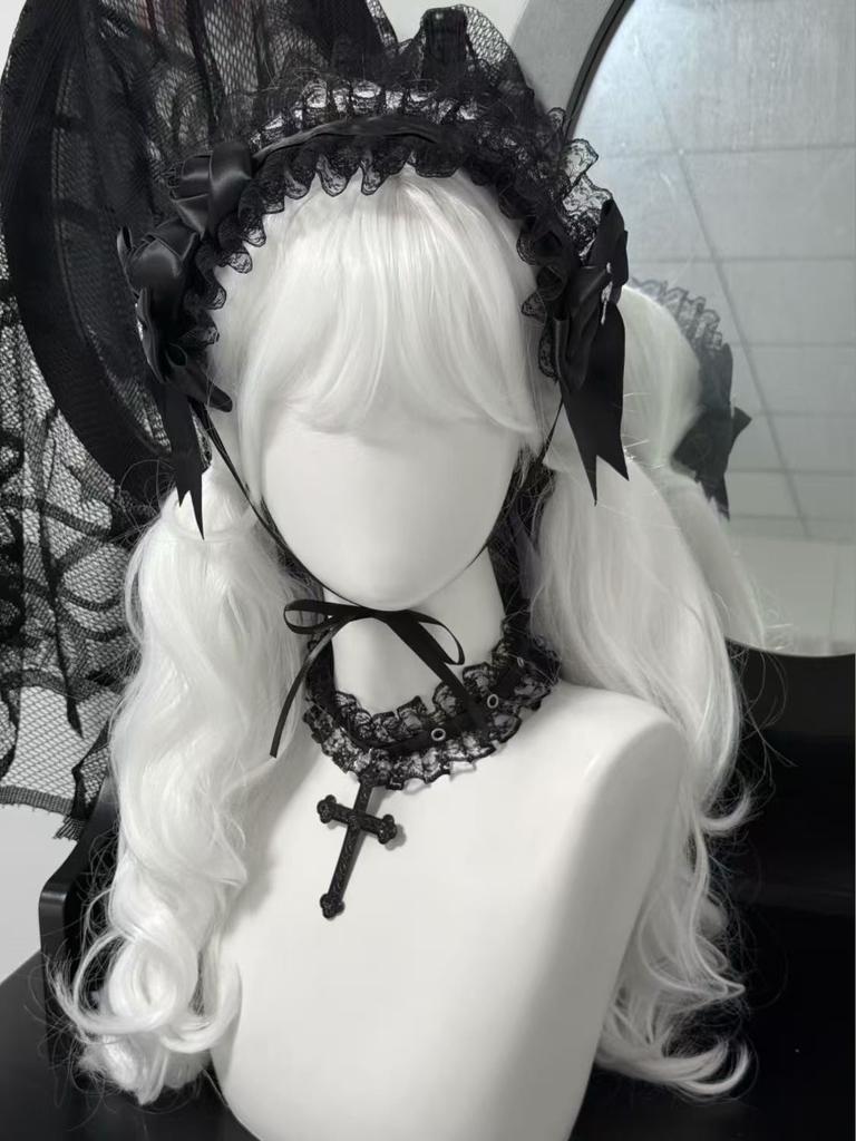 Bow for Women Hair Bows Girl 2025 Hair Bands Woman Lace Goth Hair Bands for Girls Girl Headband Cute Accessories Lolita Handband