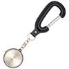 Fieldwork Women's Analog Pocket Watch with Carabiner, Leather Strap, Luminous Hands, and Luminous Dial, Coda Black, ST303-5
