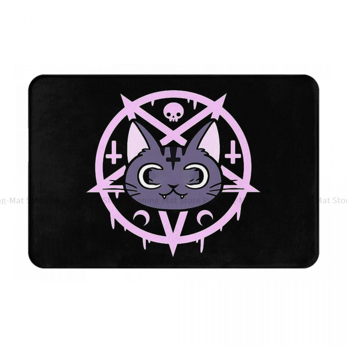 

Goth Subculture Rock Romance Absorbent Bathroom Bedroom Door Rug Kitchen Balcony Living Room Entrance Carpet Home Decoration 40cm x 60cm