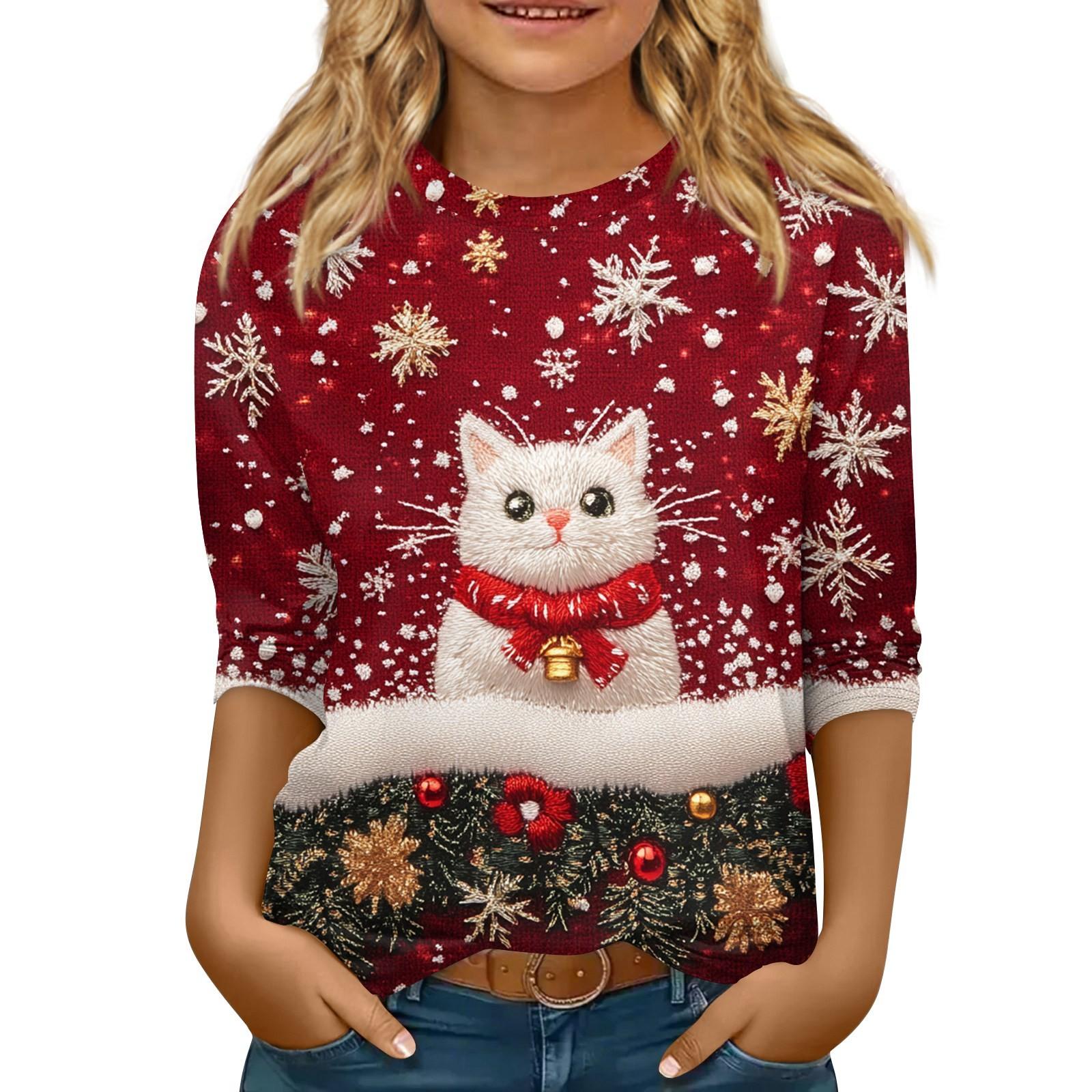 

Детская футболка с рукавом 3/4, повседневная футболка с принтом, круглый вырез, блузка-пуловер 110 темно-зеленого