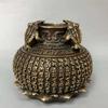Pure Treasure Bowl Ornament Square Wealth-Attracting Golden Toad Jar Copper Vase Living Room Entrance Home De