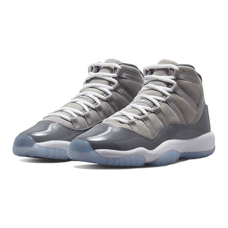 Tênis Infantil Air Jordan 11 Retro GS Cool Grey 2021 Cinza Médio Branco 378038-005