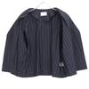 LE PHIL 534-9150500 Navy linen pinstripe collarless jacket Jacket 1 NavyUsed