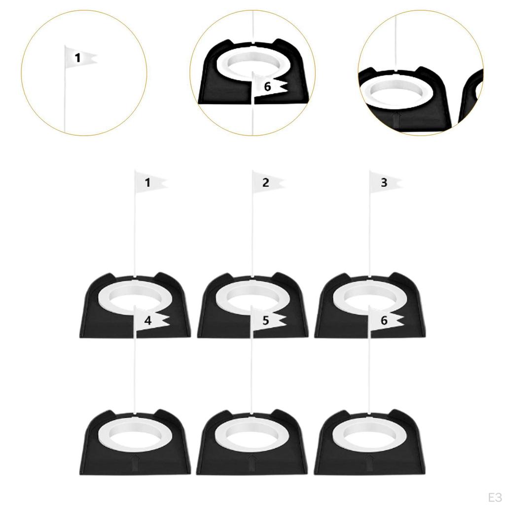 Golf Putting Cups and Flags Accessories Removable Hole Cup Training Aid for