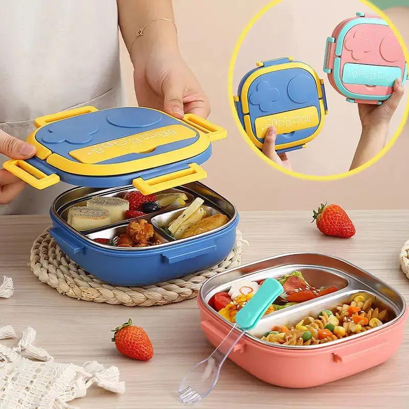 Lunch Box For Kids 304 Portable Stainless Steel Lunch Box Baby Child Student Outdoor Camping Picnic Food Container Bento Box