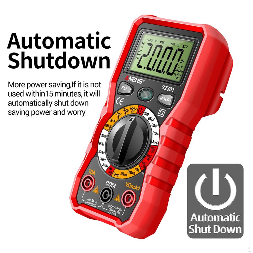 Test Meter Voltmeter High Precision Digital Display Multifunctional for Electrician Repairs