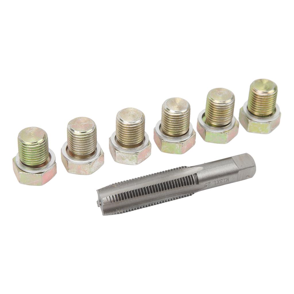 13Pcs Oil Drain Plug Thread Repair Kit M13 X 1.5mm Oil Pan Screws Rethread Tool Kit
