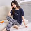 Pajamas Ladies Summer Modal Short Sleeve Trousers Thin Summer Ice Silk Cool Large Size Summer Loungewear Set