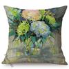 Vintage Florals Oil Painting Throw Pillow Case Nordic Glass Vase Art Sofa Decoration Cushion Cover Cotton Linen Pillowcase