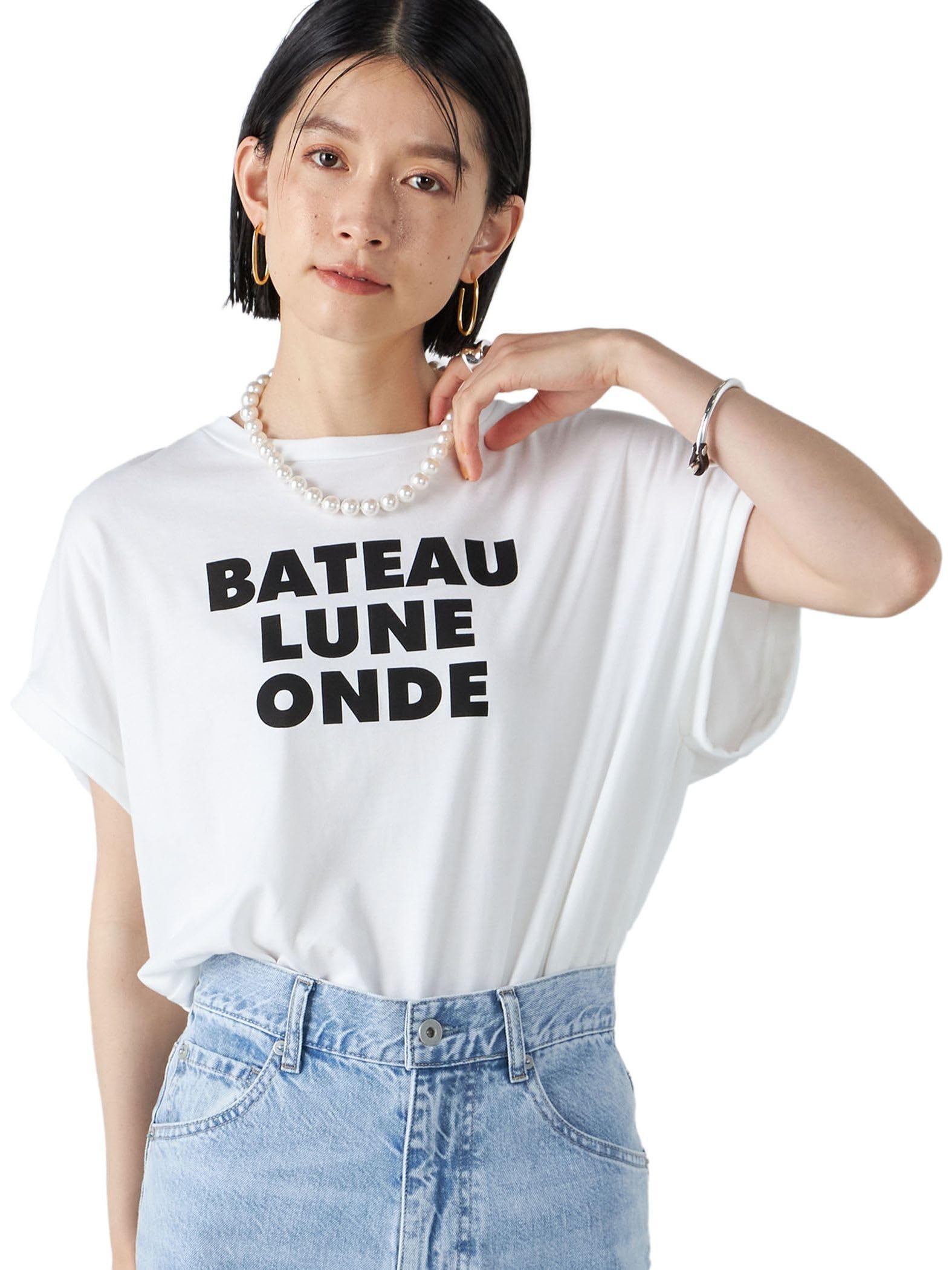 

SHIPS for women Rose Petal Print Short Sleeve One Size T-Shirt, Women s, 312312853, White,