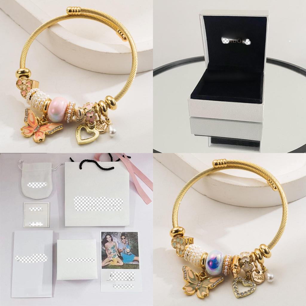 Butterfly Heart Pendant Bracelet With Rhinestones For Women And Gift Giving