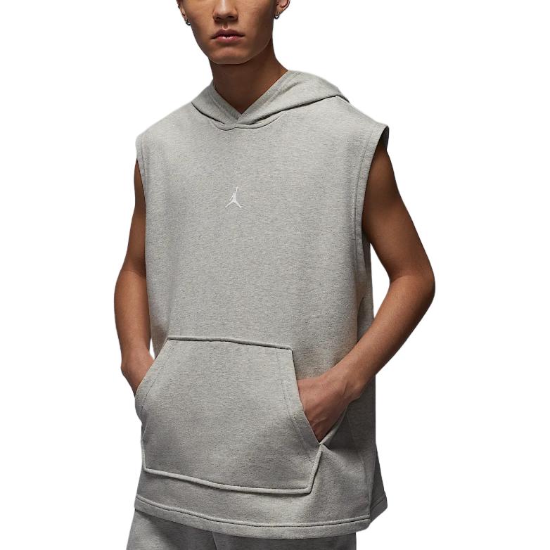 

Jordan Sport Dri-Fit Crossover Sleeveless Hoodie Men hoodies Heather-Gray White HF9939050 S