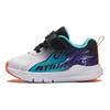 Anta Kids Round Toe Velcro Shock Absorbing Wear Resistant Low Top Walking Shoes Baby Shoes Black White Blue 312410012-2