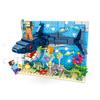 Minecraft Haifisch Bilderrahmen Bausteine Steve Alex Minifiguren DIY Lernspielzeug