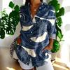 Ladies, Casual, Long Sleeved, Button Up Shirt, Floral Print, Machine Washable, Casual, Loose Fit