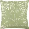 Pastoral Plants and Flowers Pillowcases Lavender Daisy Printed Linen Pillows Home Office