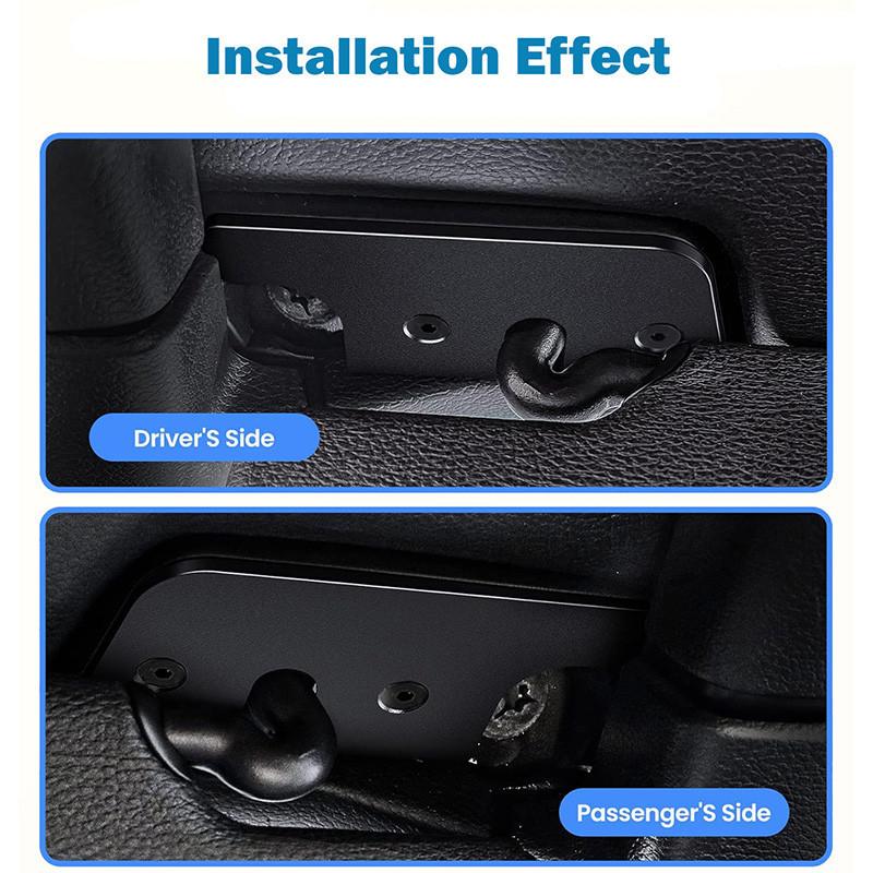 1 sett aluminiumslegering solskjermklemmer erstatning for Jeep Wrangler JK JL 2018-2023 solskjermreparasjonssett