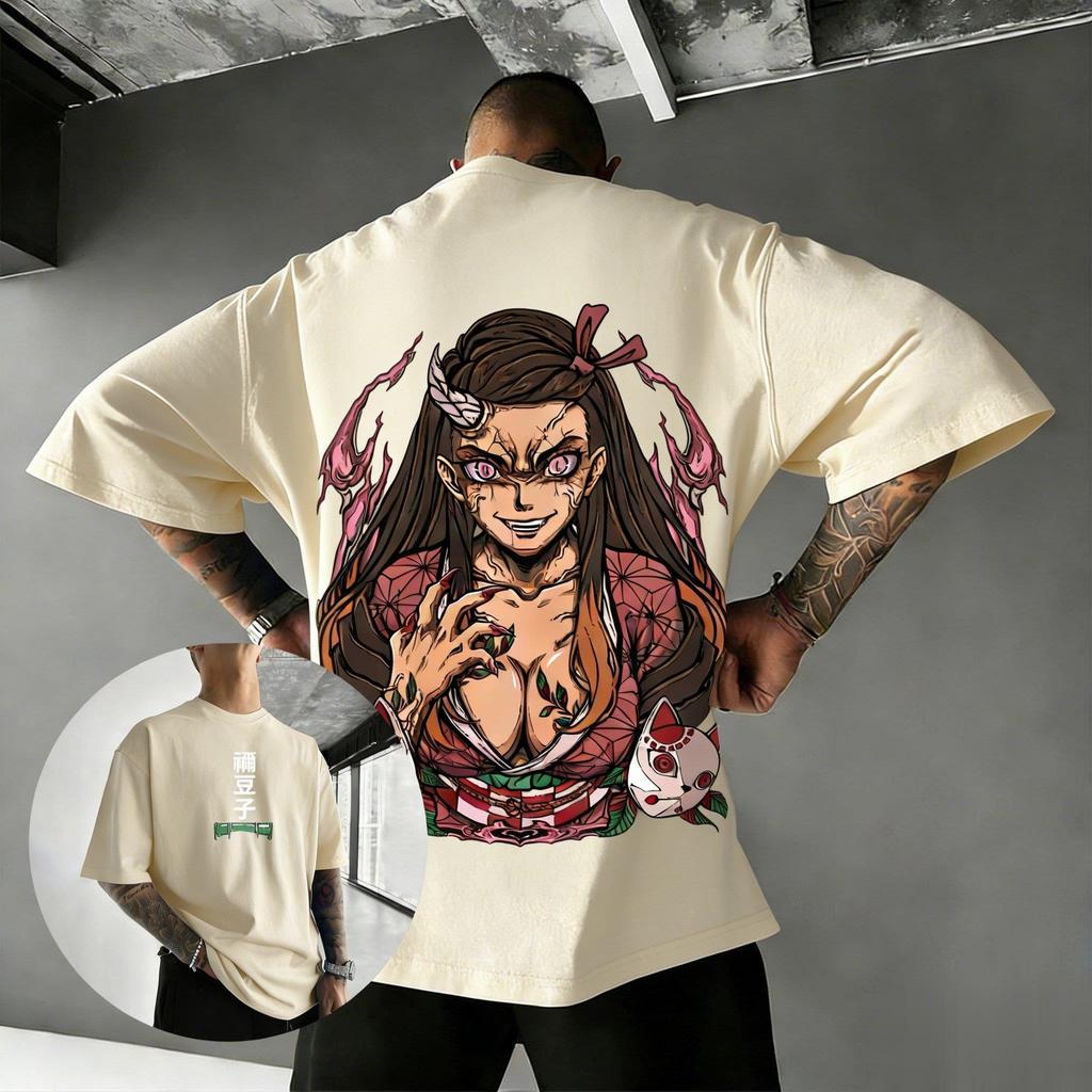 Kimetsu No Yaiba Nezuko Kamado Anime T-Shirt Herren Damen Kurzarm Dämonentöter Grafik-T-Shirt Streetwear Lässige Oberteile 2026 Sommer