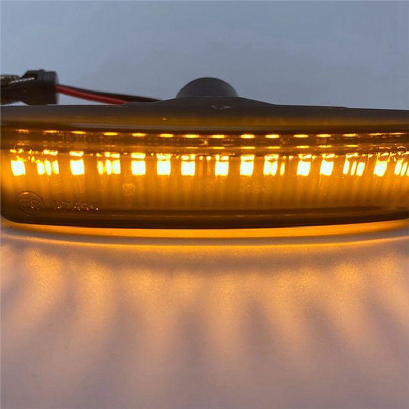 Powerful For BMW 5 Series E39 525I 1997-2003 Flowing Water Lamp LED Side Marker Car Lights Reflector Turn Signal Lights BM257010