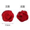 20pcs 1.5cm Polyester Rose Flowers Colorful Mini Artificial Flowers For Wedding Party DIY Wreath Clothing Headwear Decoration