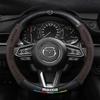 2025 Hot For Mazda 3 5 6 SKYACTIV Axela Atenza CX30 CX5 CX8 CX9 MX5 RX8 RX7 BT50 Carbon fiber Suede Car Steering Wheel Cover Acc