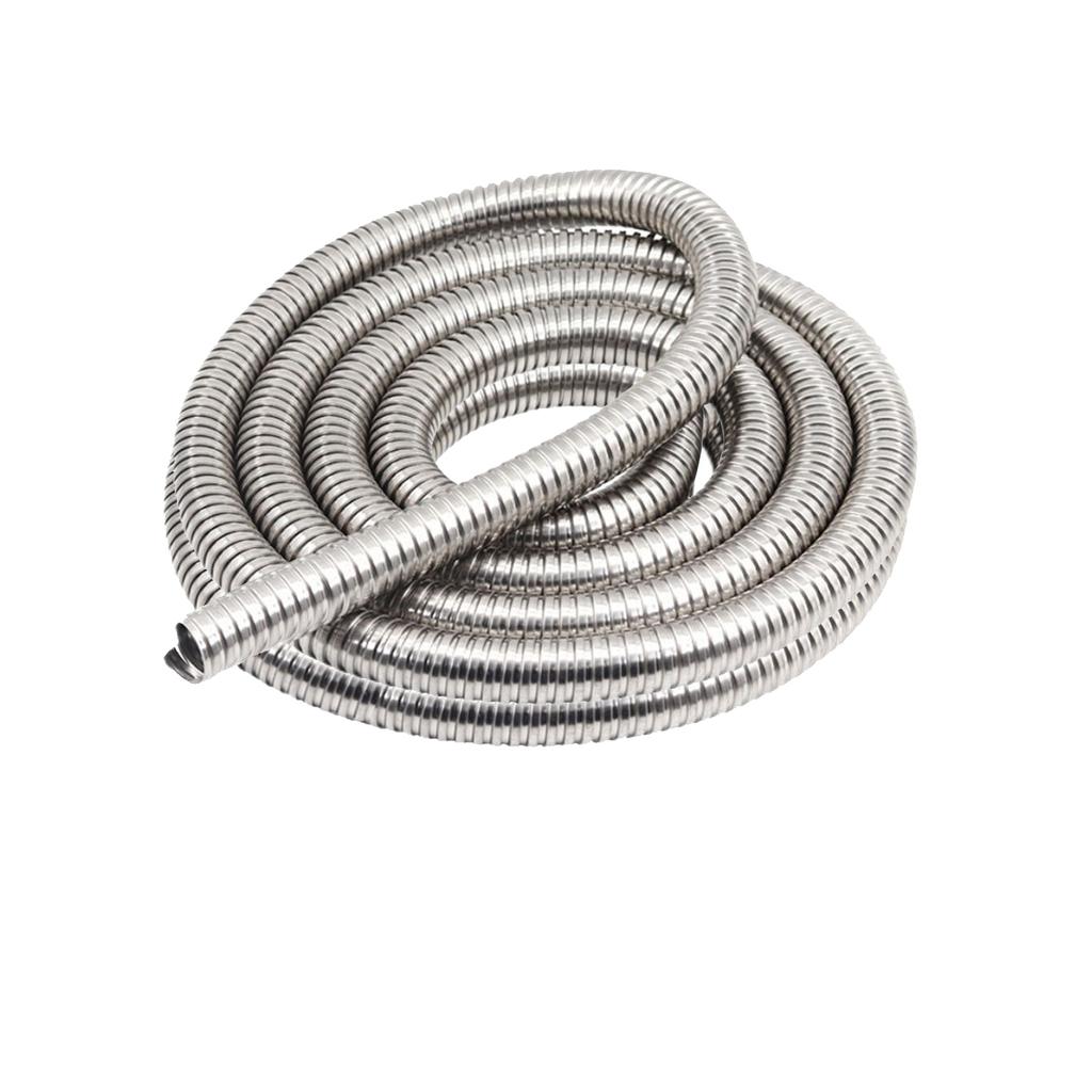 Inner Diameter 4-20mm 304 Stainlesss Steel Corrugated Pipe Wire Line Cable Conduit Protect Hose Tube Length 3 Meter