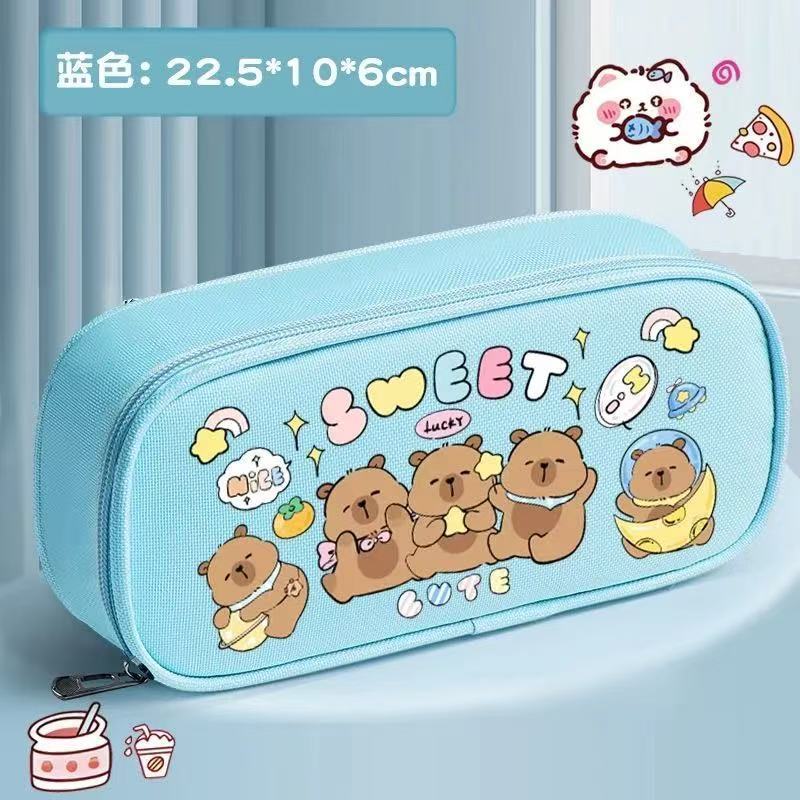 Capybara Pencil Case: Cute, Large-Capacity Children's Stationery Case—Multifunctional Cartoon Pencil Case for Students