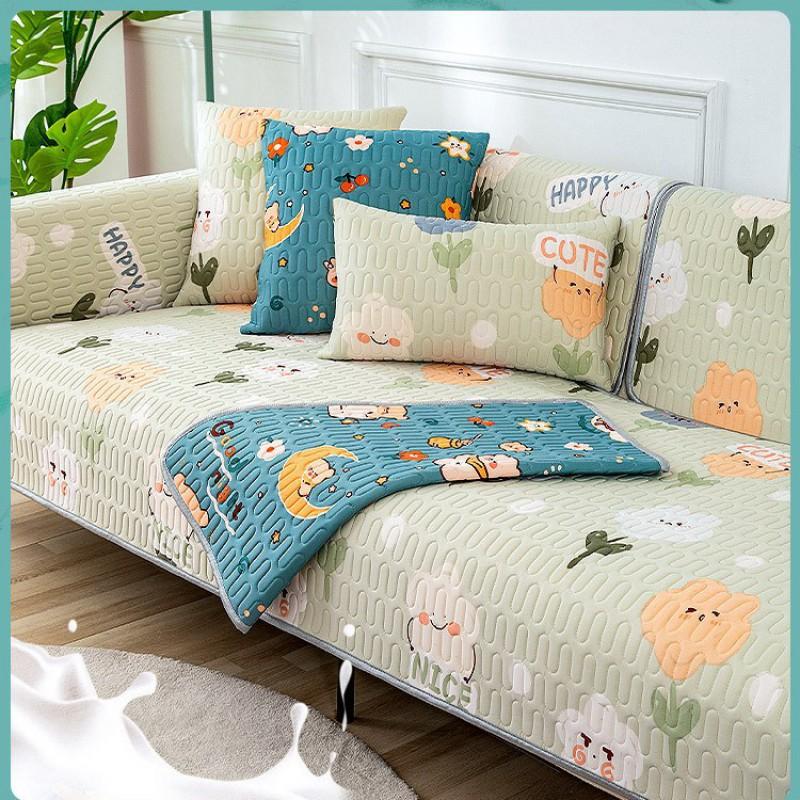 Nordic Style Non-slip Sofa Cover Latex Cushion All-inclusive Couch Protector Living Room