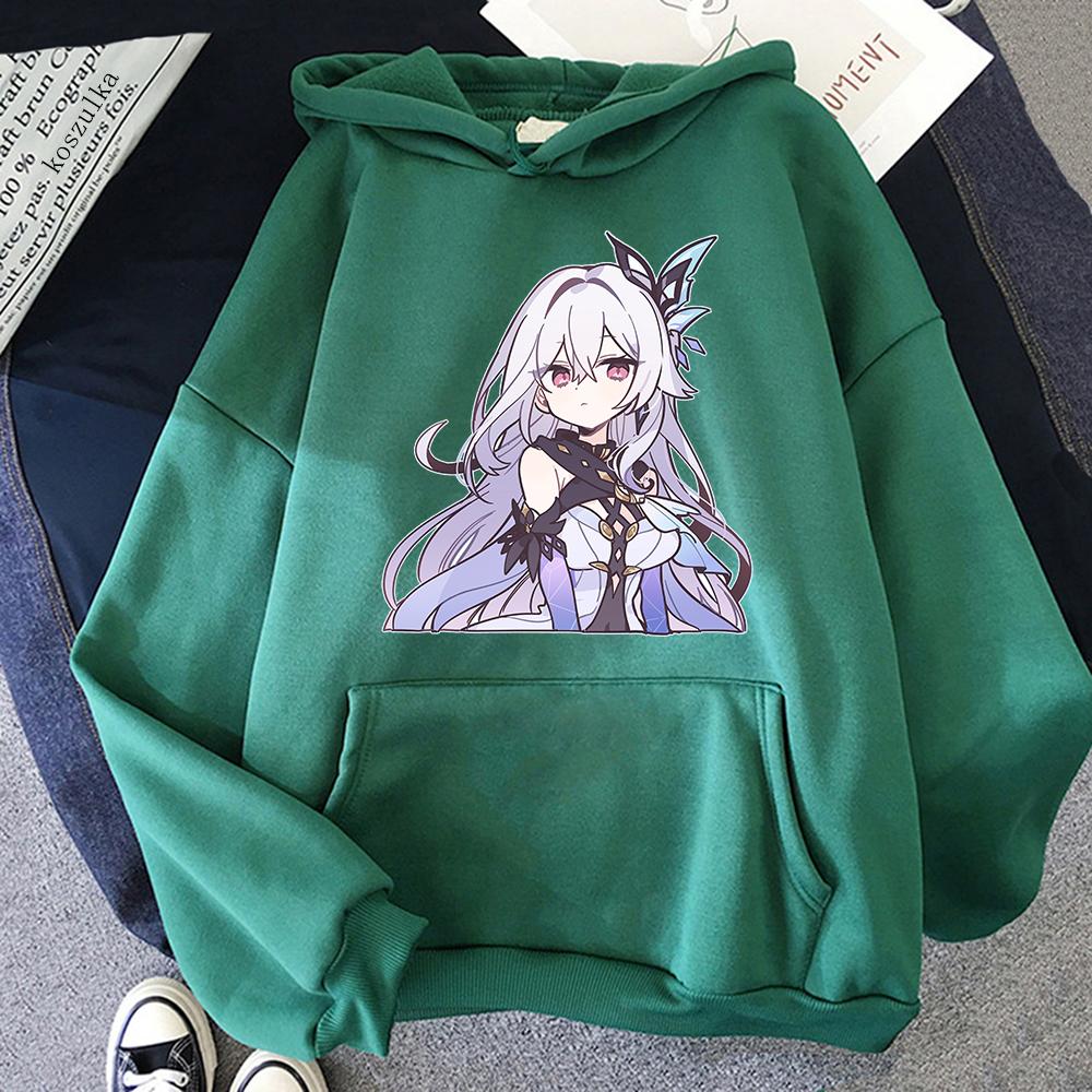 Sudadera con capucha Skirk de Genshin Impact Moda Estética Sudaderas de Videojuegos Unisex Otoño Invierno Sudaderas de Anime