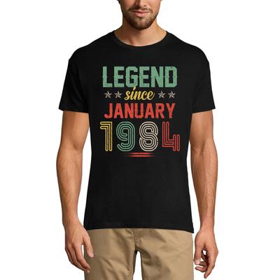 Men's T-Shirt Legend Since January 1984 - Vintage 37th Birthday Gift Tee Shirt