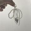 Stylish Pearl Bow Heart Pendant Keychain - Unique DIY Bag Accessory