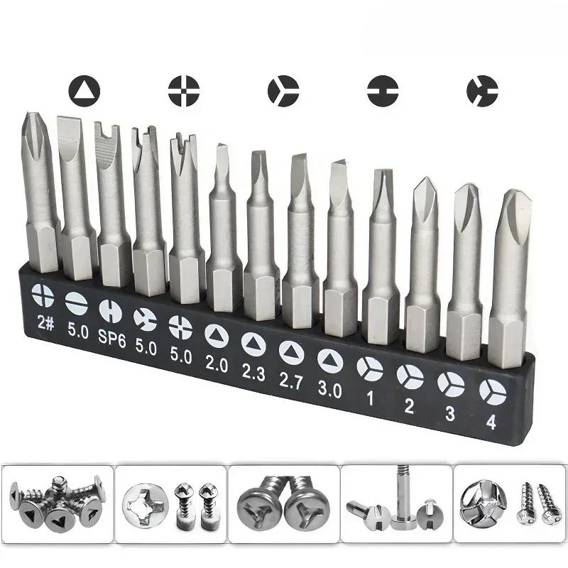 13/7/5Pcs Special-shaped Screwdriver Bit Set Y Shape Triangle Inner Cross Three Points Screw Driver Hex Magnetic Bit Tools