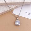 Necklace hot-selling simple square necklace accessories women's light luxury niche design sense does not fade titanium steel necklace women