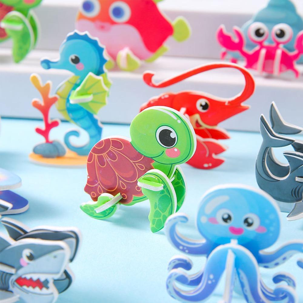 30pcs 3D Puzzle Model Paper Assembly Model New Jigsaw Puzzles  Kids