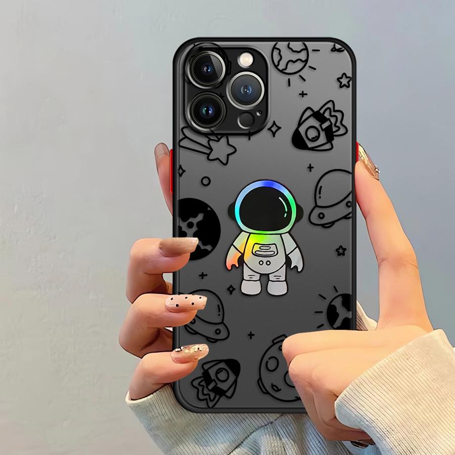 Astronaut Case for iPhone 17 Pro Max 14 Air XS XR 7 8 SE 16 Plus 13 Mini 12 11 15 Funda Back Phone Cover
