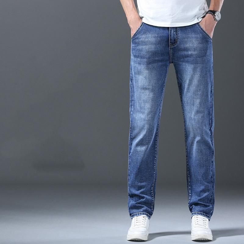 High-end Jeans Men's Spring and Autumn Straight Loose Stretch Young and Middle-aged All-match Long Pants Men's Spring and Autumn Models