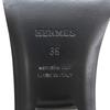Pristine HERMES Mule IDOLE Light gray leather Women 36 Used