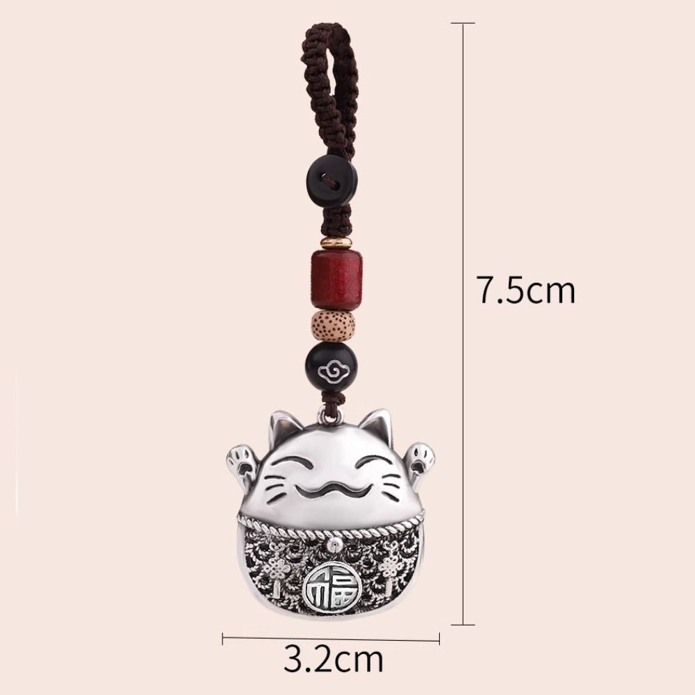 Silver Key Rings Braided Rope Car Ornament Lovely Keychain