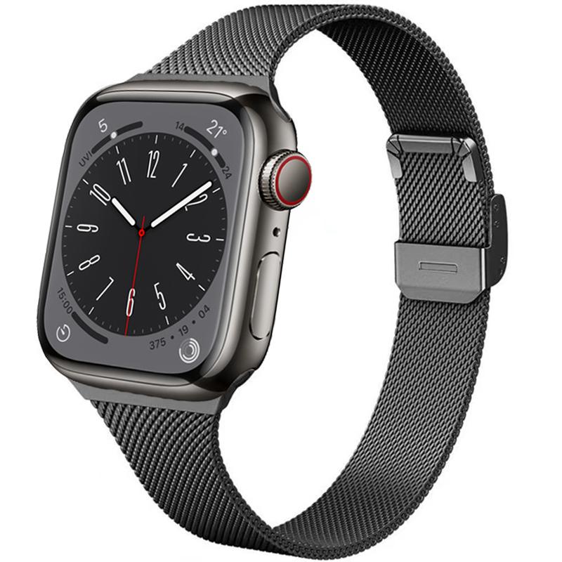 Silm Milanese Strap For Apple Watch Band 11 10 9 8 7 46mm 42mm 45mm 41mm Ultra 3/2 49mm Metal Bracelet iWatch 6 5 4 SE 44mm 40mm