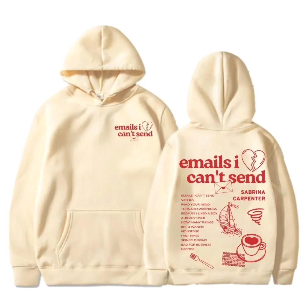 Nonsense Emails I Can‘t Send Printed Hoodies Trendy Harajuku Long Sleeve Sweatshirts Woman Winter Fashion Clothing