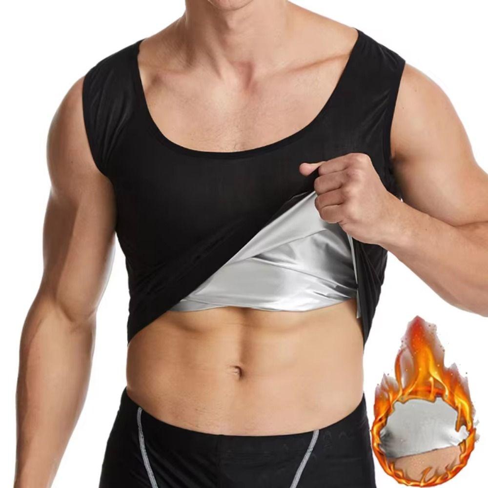 Sweat-resistant Sauna Sweat Vest Fat Burning Men's Sweat Vest Men Shapewear Top  Sports Training