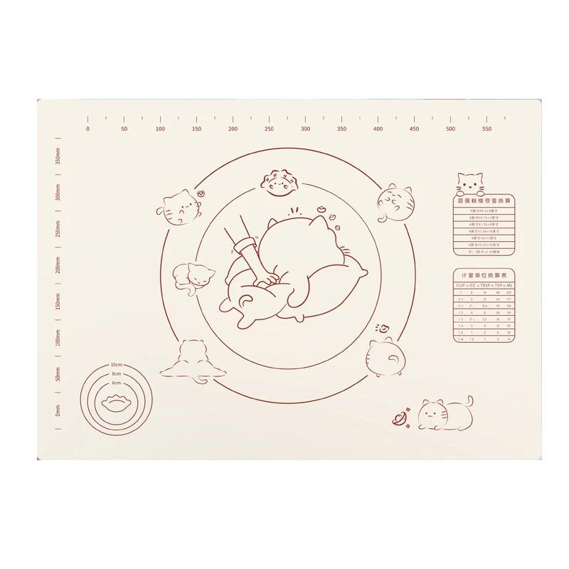 70*50CM Silicone Pad Kneading Mat Non-Stick Baking Mat Sheet Kneading Dough Mat For Kitchen Rolling Pizza Dough Cooking Sheet