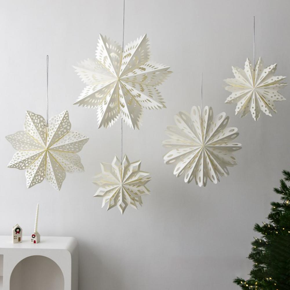 3pcs paper snowflakes Christmas Paper Snowflake origami Ornaments with Various Origami Styles for Holiday Home Party Decoration
