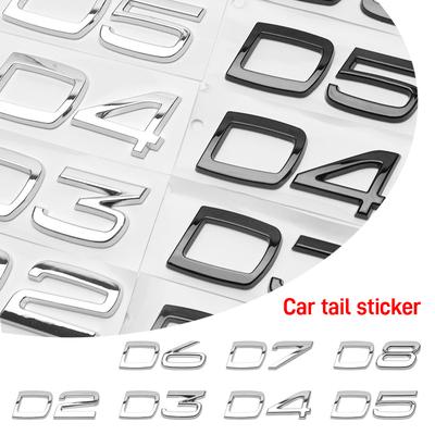 Decalcomanie Lettere 3D in ABS per For D2 D3 D4 D5 D6 D7 D8 Bagagliaio Posteriore Auto Portellone Parafango Laterale Emblema Badge Decorazione Adesivo
