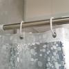 Waterproof Bathroom Shower Curtain Transparent Bathroom Curtain with Hooks Thickened Bathing Sheer Wide Bath Curtain