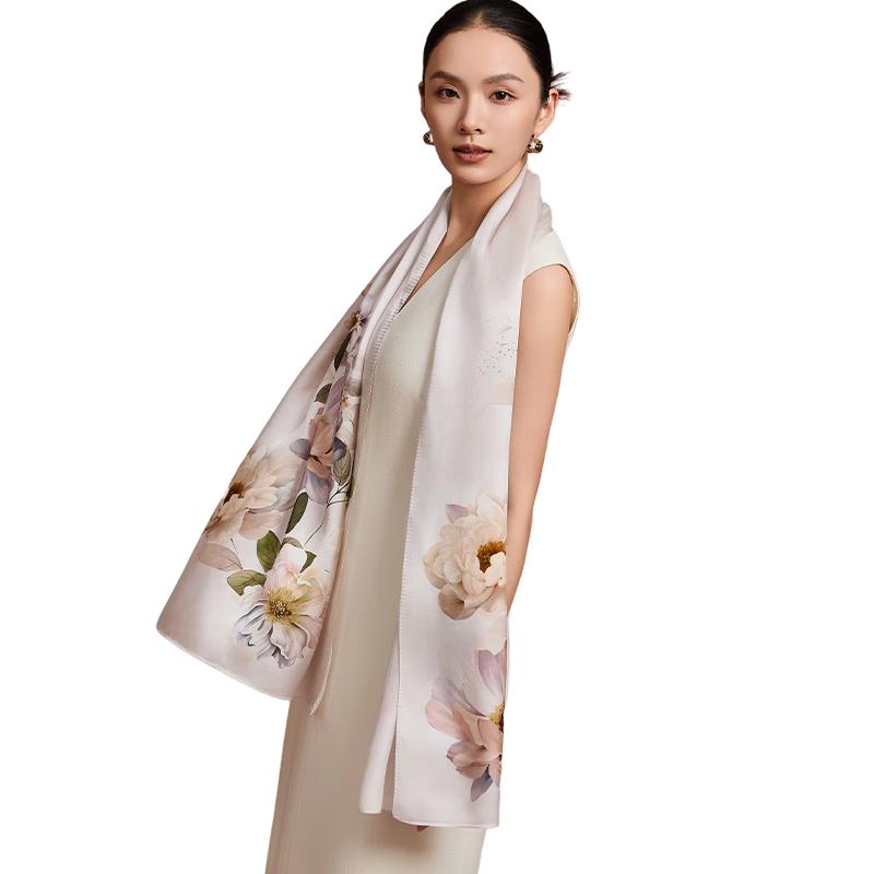 Shanghai Story 100% Mulberry Silk Scarf & Shawl Gift Set