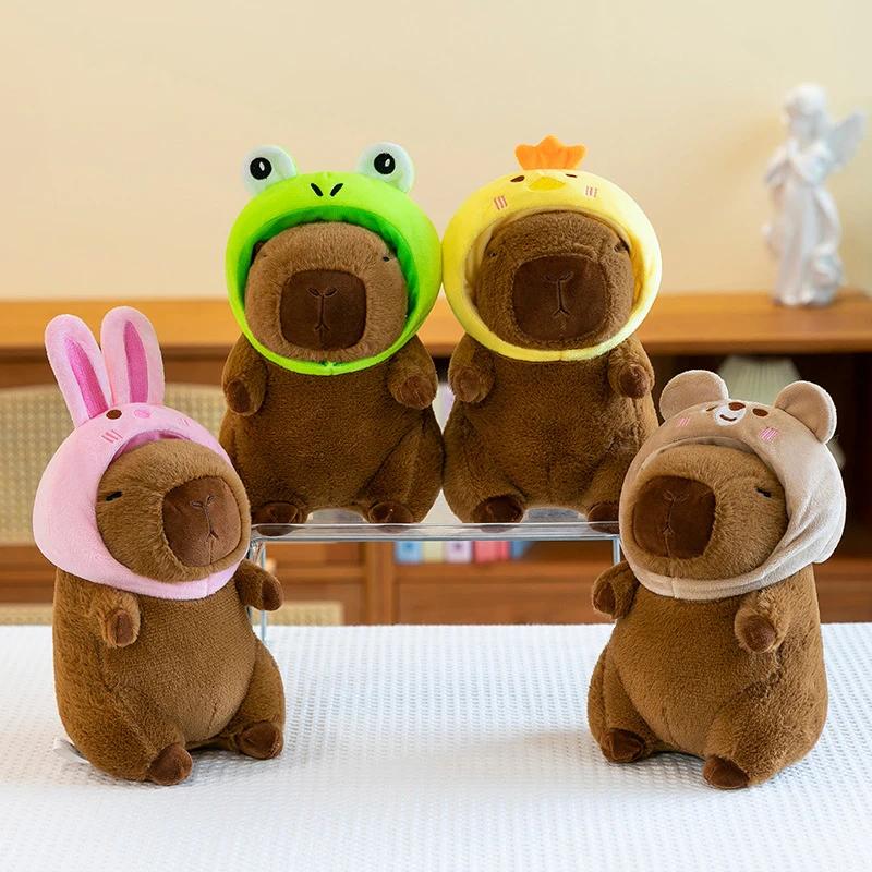 22cm Capybara Plush Toy - Cute Simulation Capibara Stuffed Animal Soft Doll Anime Fluffy Gift for All Ages