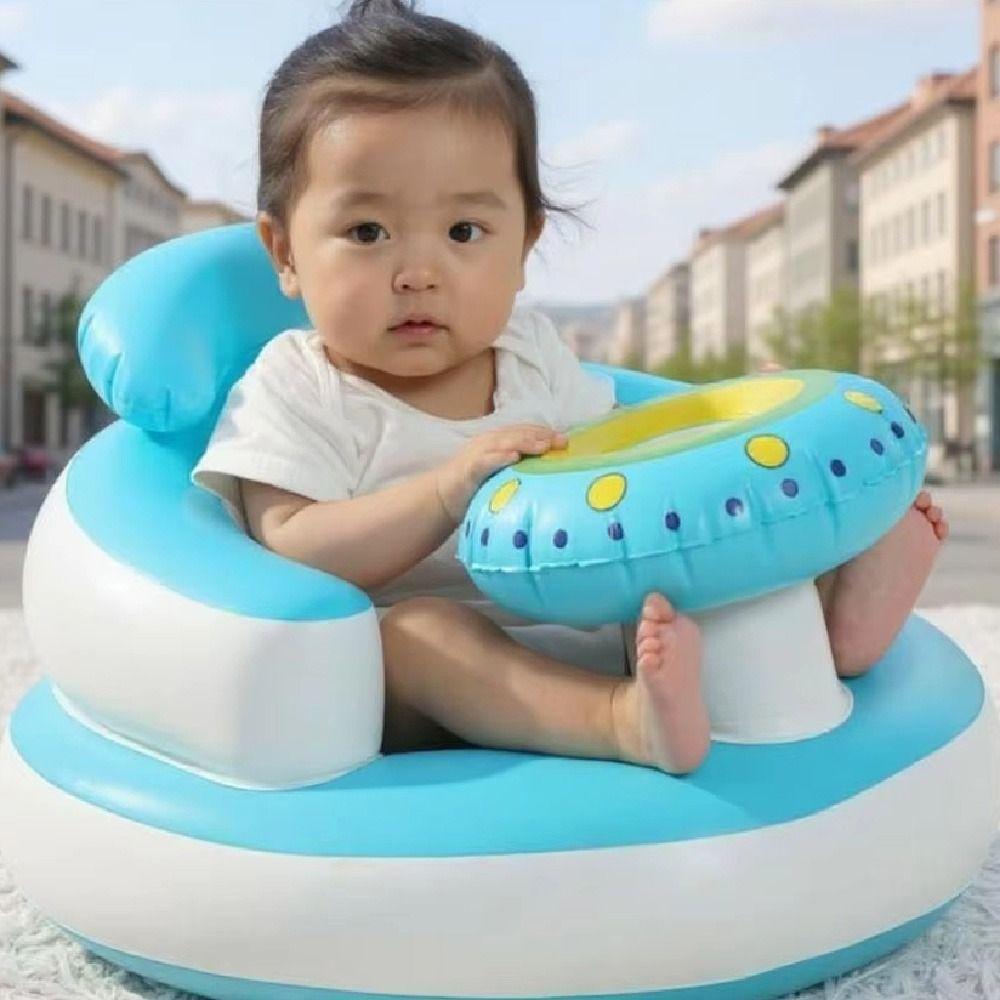 Self-Inflatable Infant Inflatable Seating Chair Music Feature Children Bath Stool  Boy/Girl
